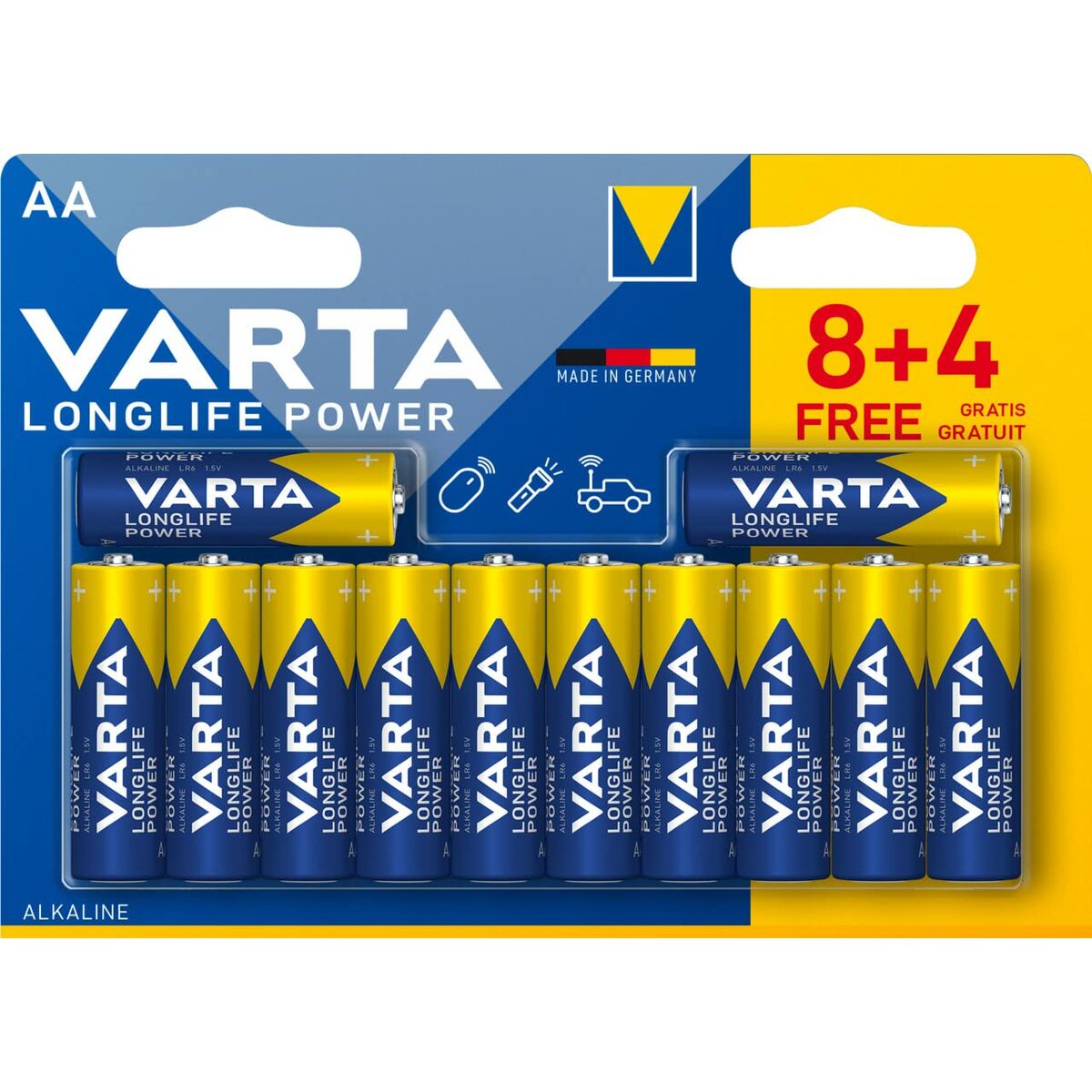 Batterie Alcaline Varta Longlife Power AA 1,5 V (12 Unità) 2 S7917033_0