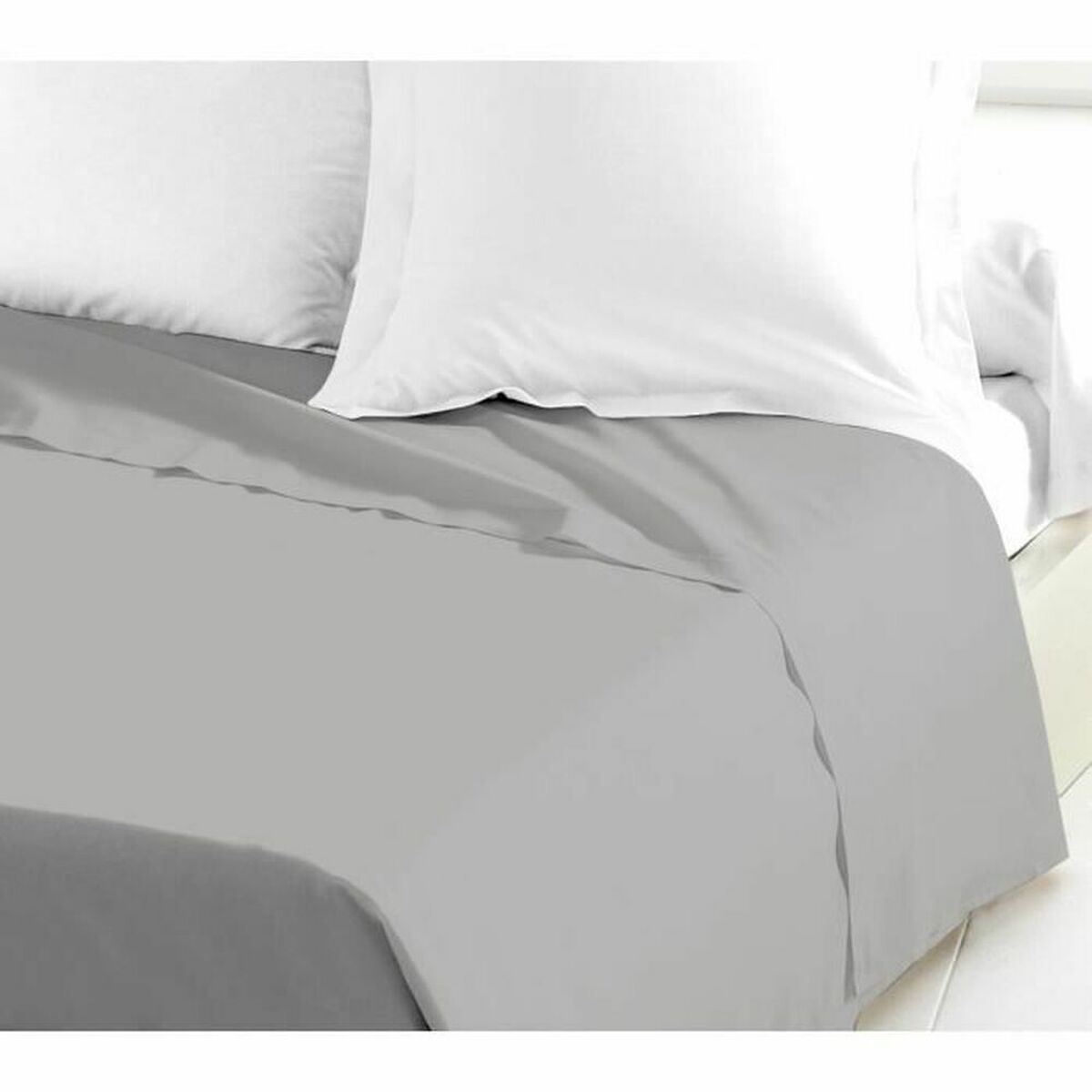 Lenzuolo Superiore Lovely Home Grigio Grigio chiaro 180 x 290 cm 2 S7136564_0