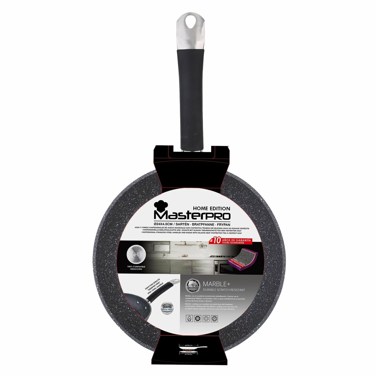 Padella Masterpro BGMP-3281-BK Ø 24 cm Alluminio Forgiato 3 S7918188_1