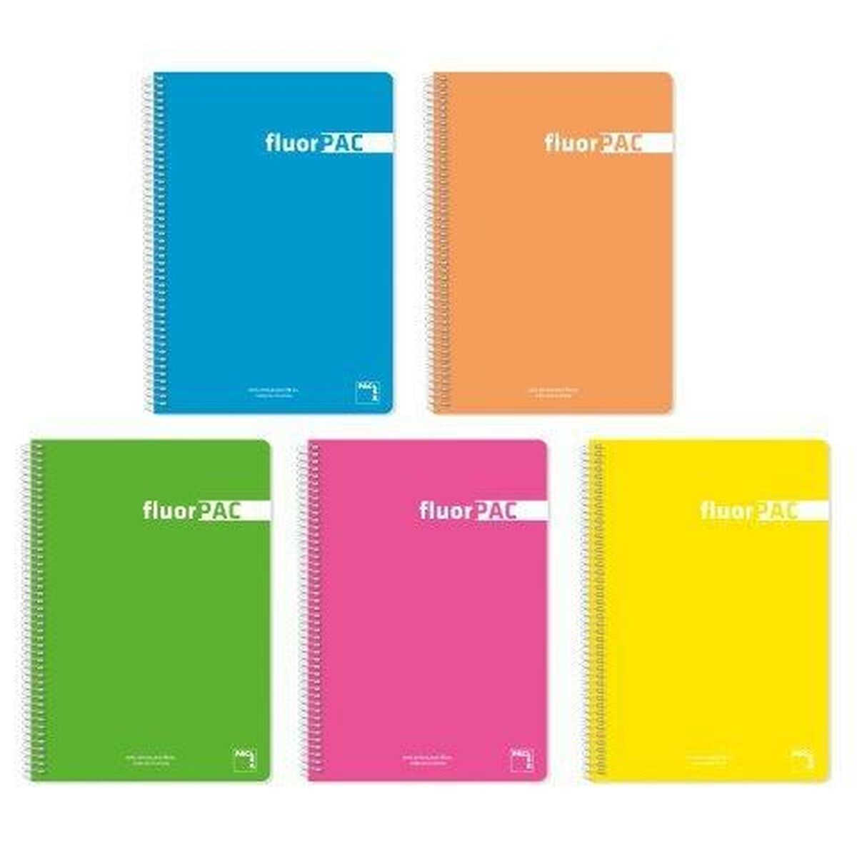 Quaderno Pacsa FluorPAC Multicolore Din A4 80 Pagine 21,5 x 31,5 cm 5 Pezzi 2 S8414680_0