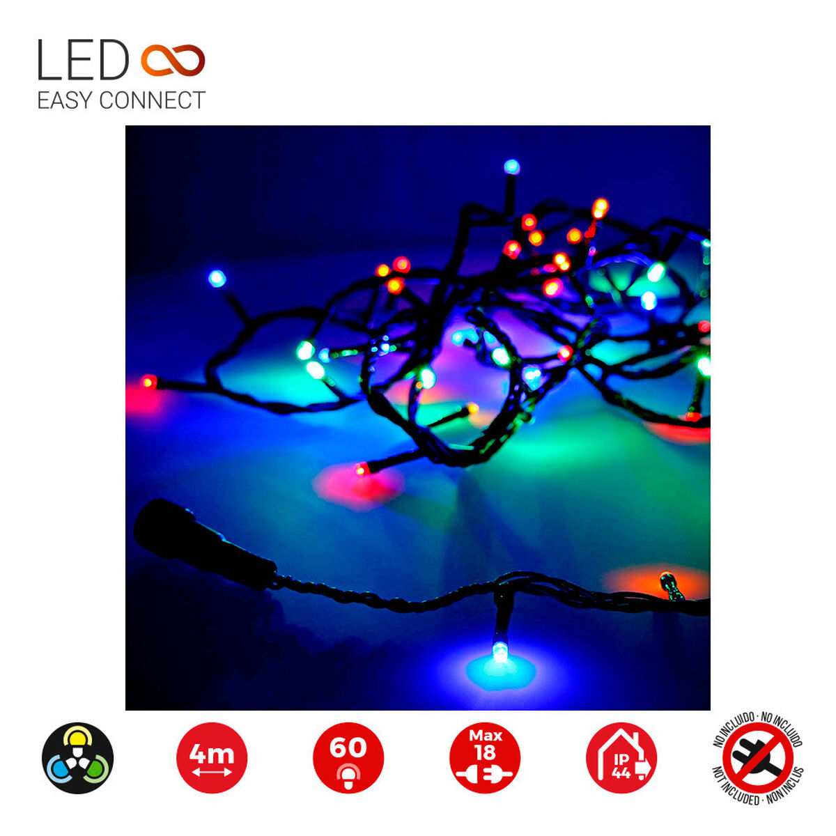 Ghirlanda di Luci LED EDM 71253 Easy-Connect Multicolore 4 m 4 S7916391_2