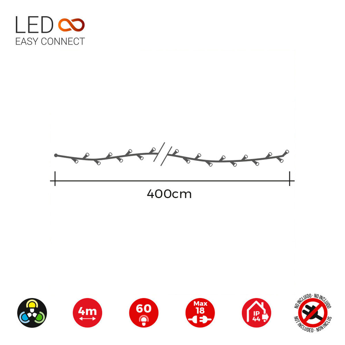 Ghirlanda di Luci LED EDM 71253 Easy-Connect Multicolore 4 m 5 S7916391_3