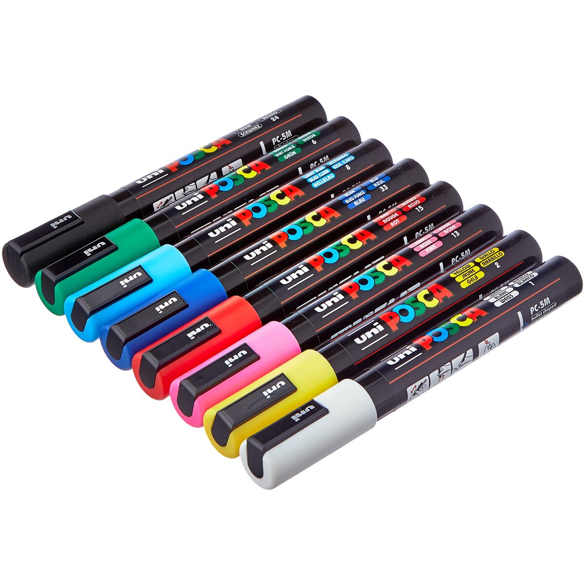Set di Pennarelli Uni-Ball POSCA Basic PC-5M Multicolore 8 Pezzi (8 Unità) 3 S8418992_1