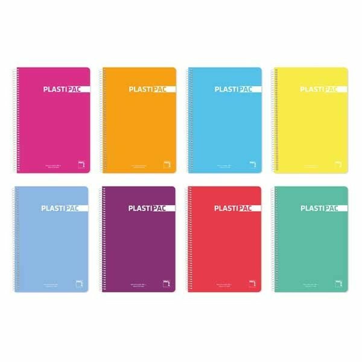 Quaderno Pacsa Multicolore Din A4 80 Pagine 21,5 x 31,5 cm 5 Pezzi 2 S8414700_0