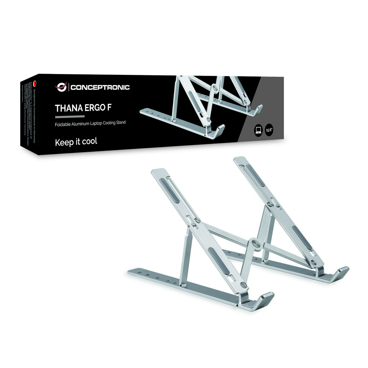 Base di Raffreddamento per PC Portatile Conceptronic Thana Ergo F Argentato 6 S8420710_4