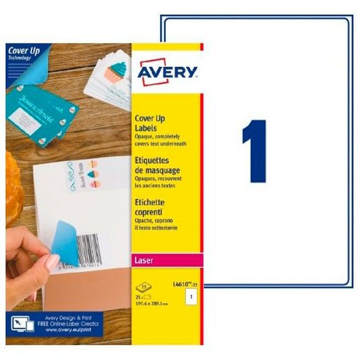 Etichette per Stampante Avery L4610 Bianco 25 Fogli 199,6 x 289,1 mm (5 Unità) 3 S8426140_1