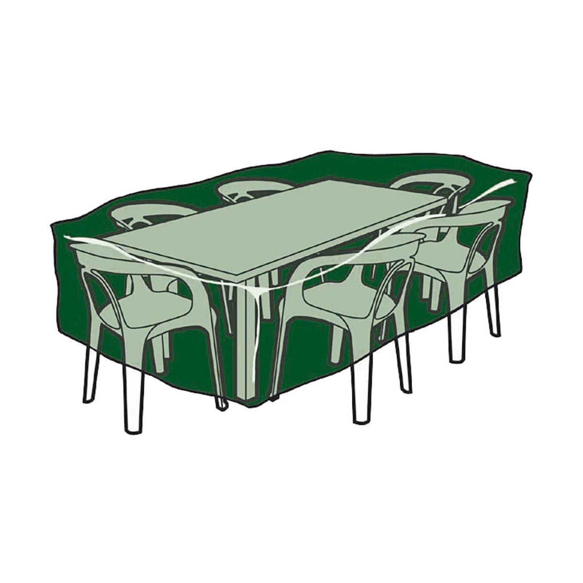 Custodia Protettrice Altadex Mobili da giardino Verde Poliestere Plastica 205 x 325 x 90 cm 2 S7910278_0