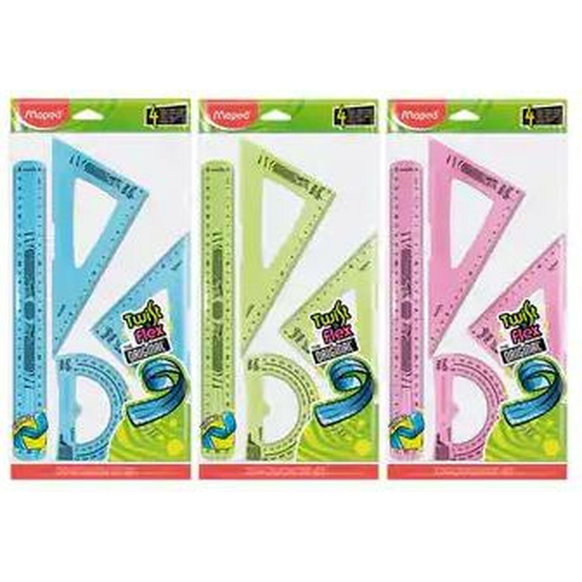 Seti di righelli Maped Twist'n Flex Maxi 4 Pezzi 20 Unità 3 S8424965_1