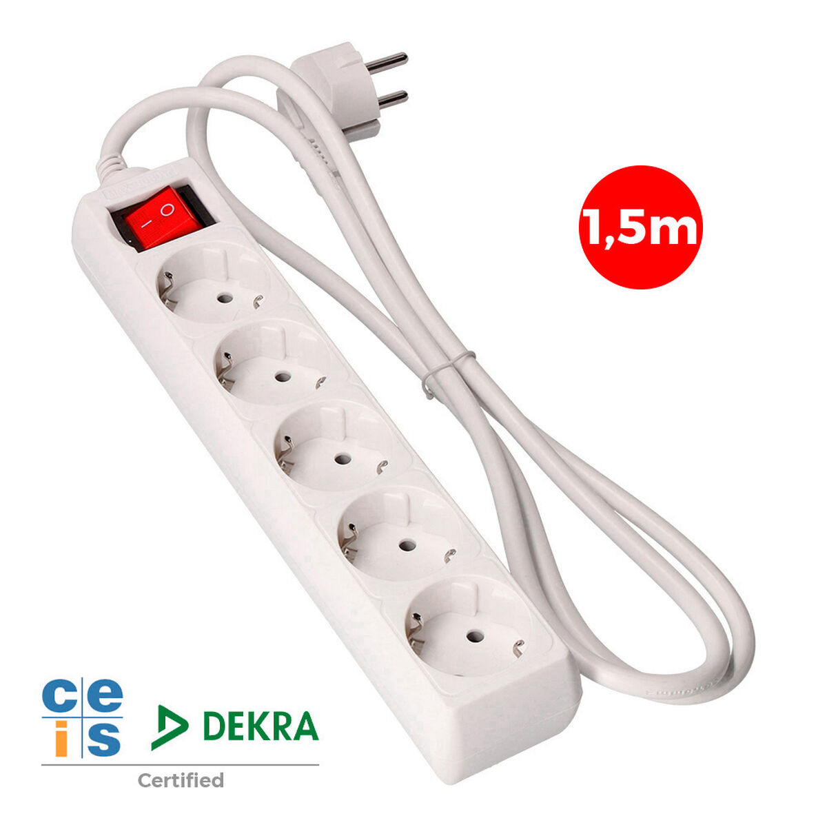 Multipresa 5 Prese con Interruttore EDM 41011 Schuko (1,5 m) 3 S7915750_1