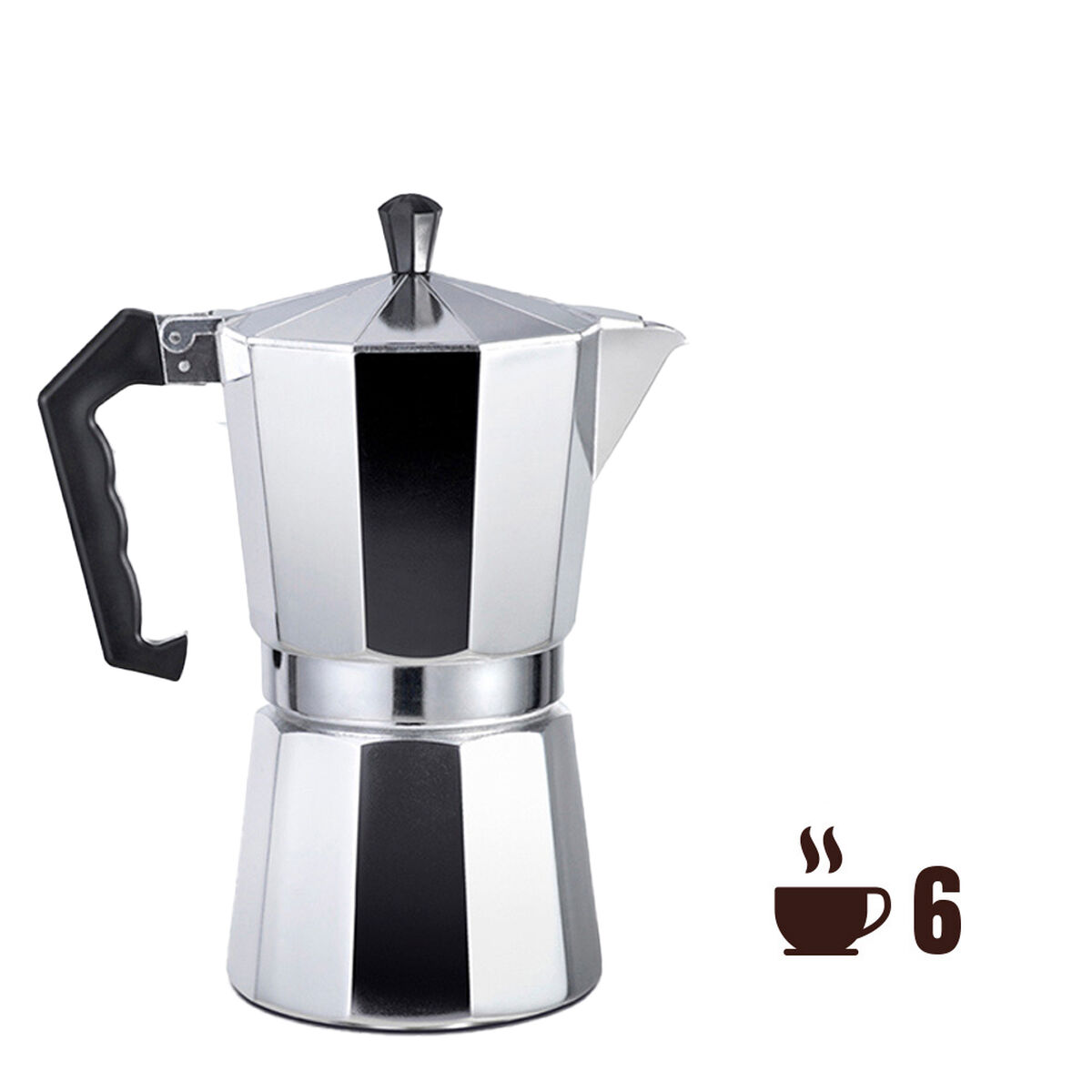 Caffettiera Italiana EDM Alluminio 6 Tazze 3 S7901071_1