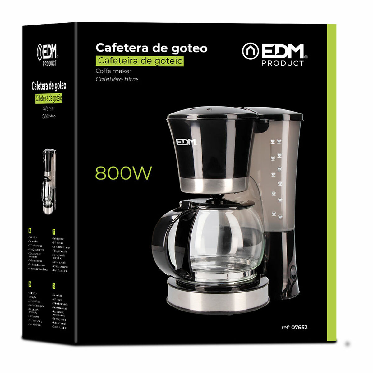 Caffettiera Americana EDM 07652 Nero 800 W 12 Tazze 3 S7900558_1
