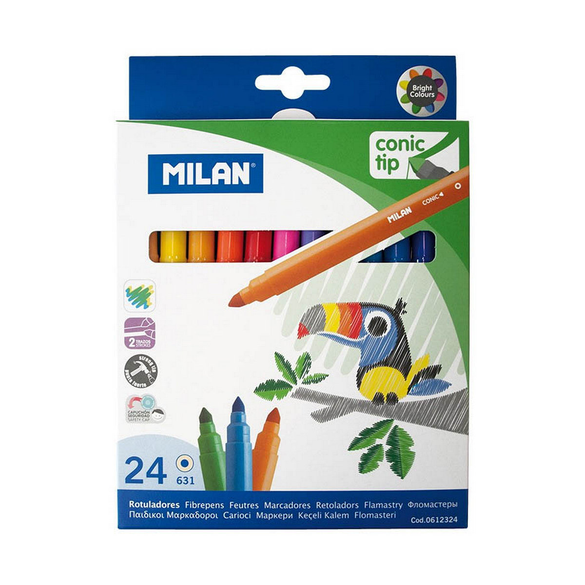 Pennarelli Milan 24 MAXI Multicolore 2 S7906343_0