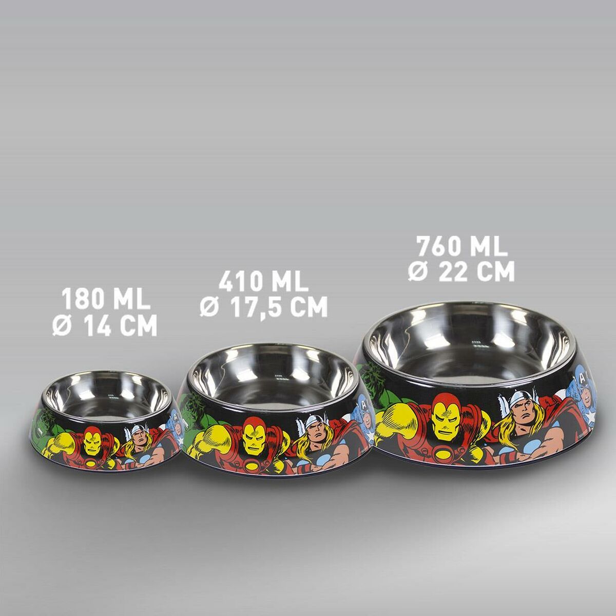 Ciotola per cani Marvel 760 ml Melammina Rosso Metallo 6 S0734846_4