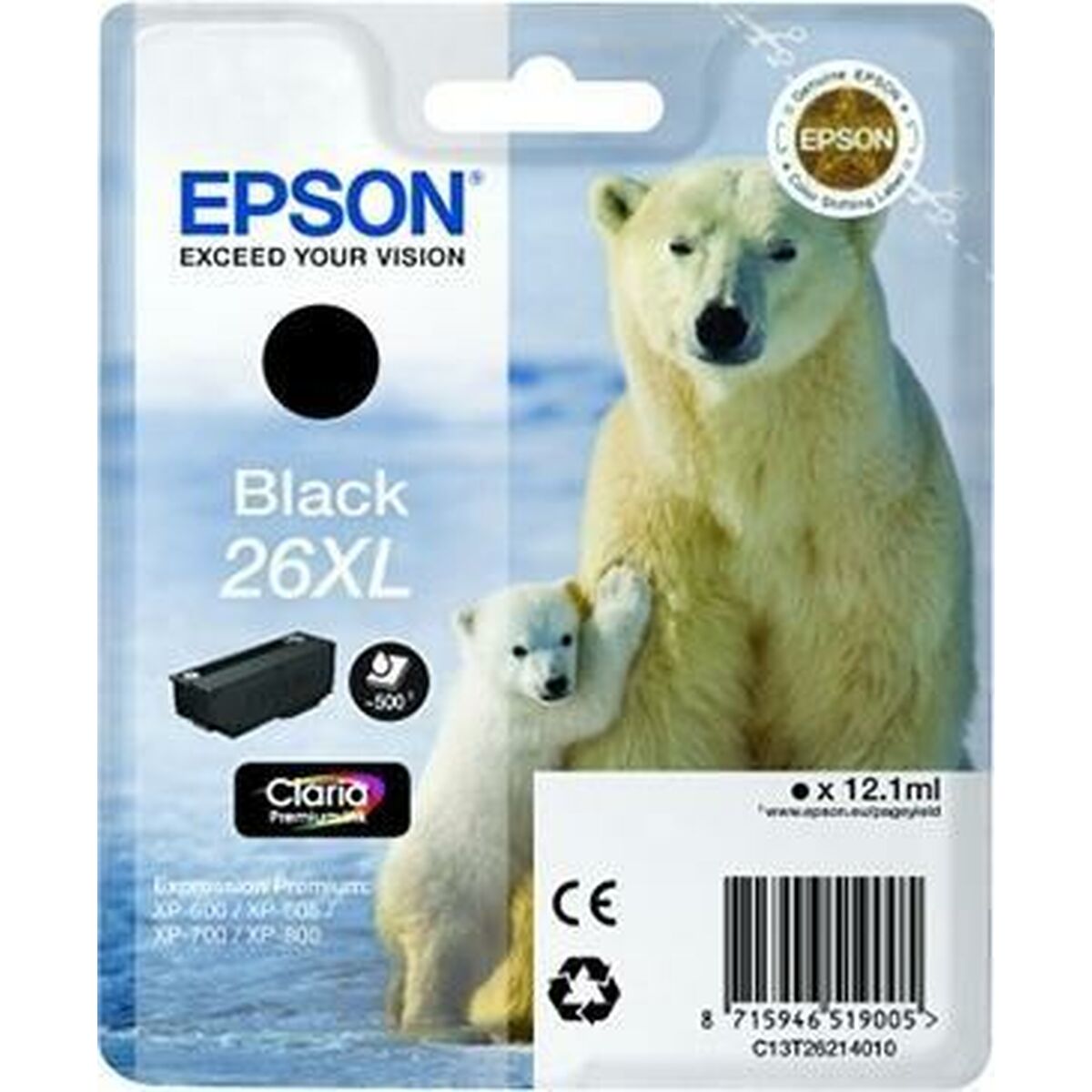 Cartuccia ad Inchiostro Originale Epson 26XL Nero 2 S8405411_0