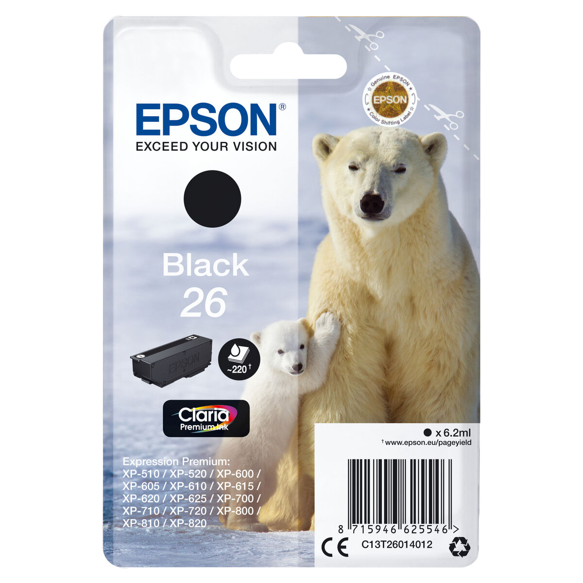 Cartuccia ad Inchiostro Originale Epson C13T26014022 Nero 2 S7732783_0