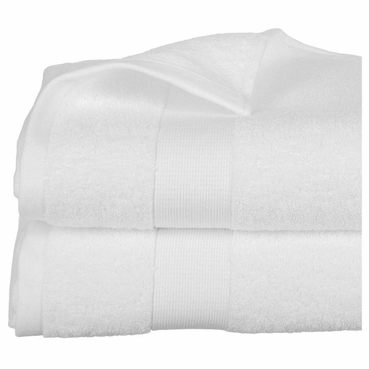 Telo da bagno Atmosphera Cotone Bianco 450 g/m² (100 x 150 cm) 3 S7903342_1