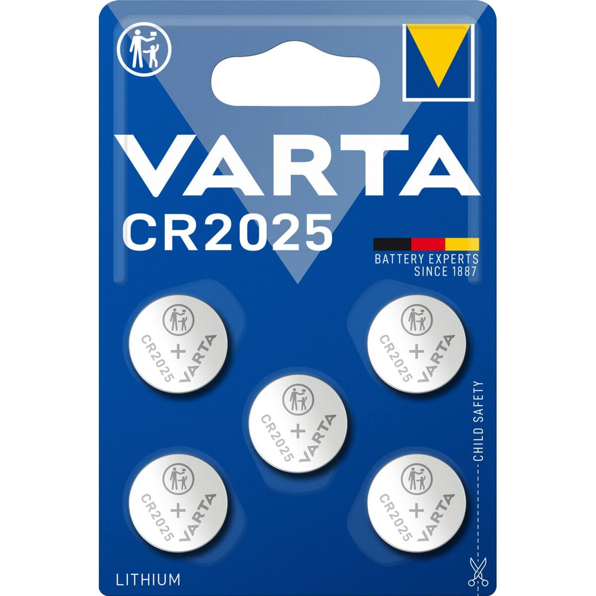 Batterie a Bottone a Litio Varta 6025101415 CR2025 3 V (5 Unità) 2 S7904552_0