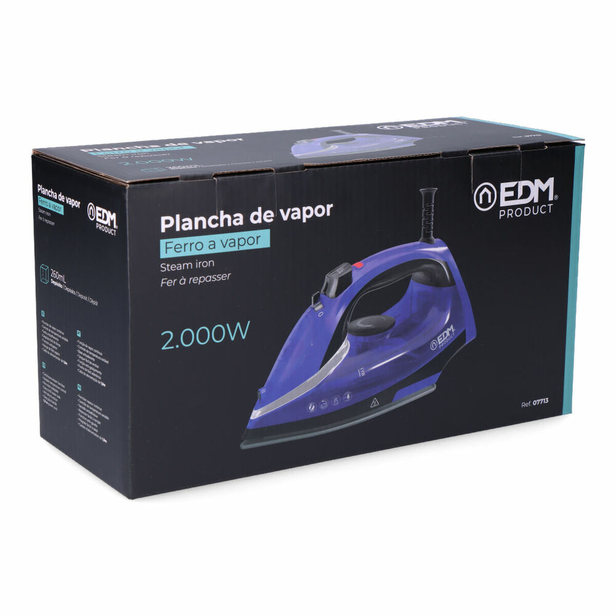 Ferro da Stiro a Vapore EDM 07713 2000 W 30 x 12,6 x 16 cm Piccolo 5 S7919420_3