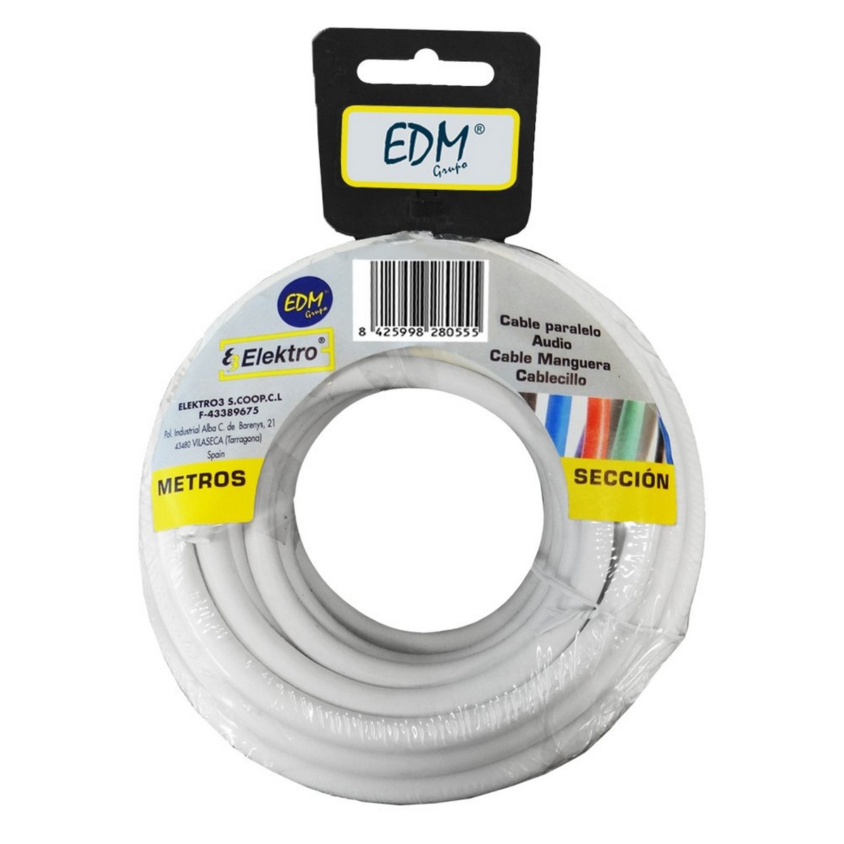 Cavo Coassiale Antenna TV EDM 28141 Bianco 5 m 3 x 1,5 mm 2 S7915209_0