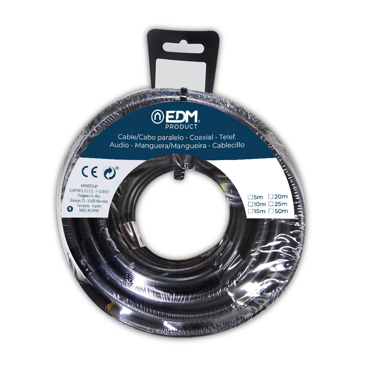 Cavo Coassiale Antenna TV EDM 28301 Nero 10 m 2 x 1 mm 3 S7915231_1