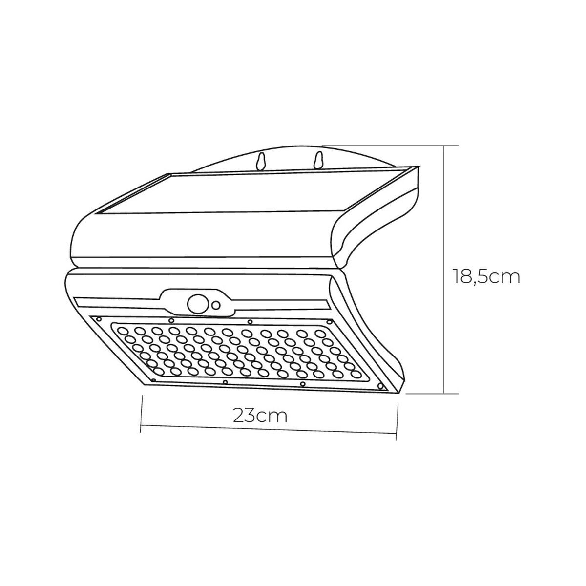 Applique da Parete EDM 31849 Nero 6 W 430 Lm 6500 lm Sensore di Movimento Solare (6500 K) 9 S7920144_7