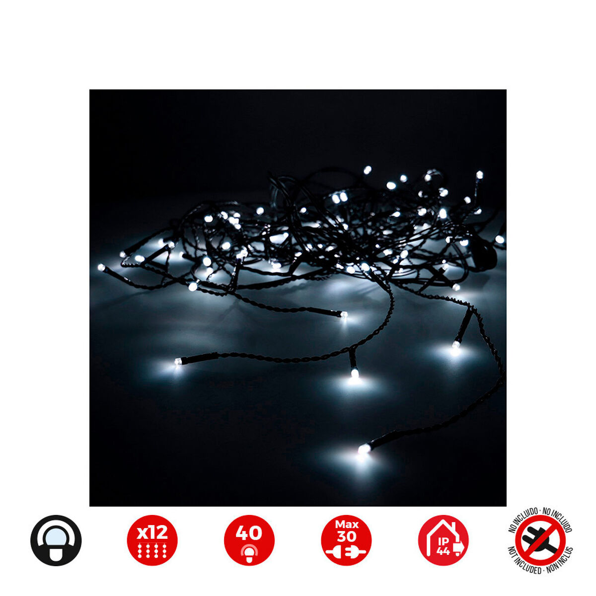 Tenda Luminosa LED EDM 71265 Icicle Easy-Connect 0,72 W 200 x 50 cm 3 S7916397_1