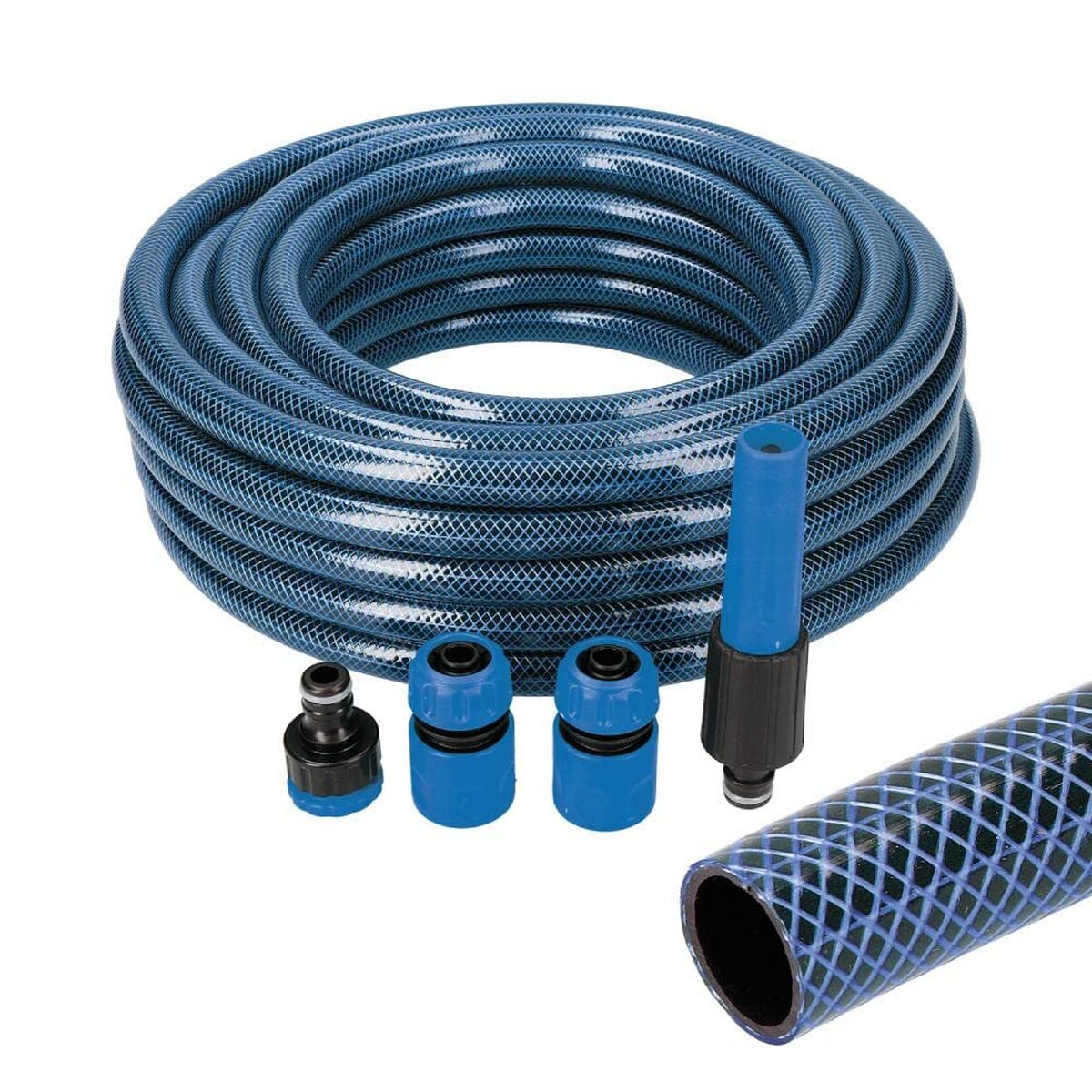 Set di Tubi flessibili con accessori EDM 74098 5/8" 20 mm x 15 m Azzurro (15 m) 2 S7919558_0