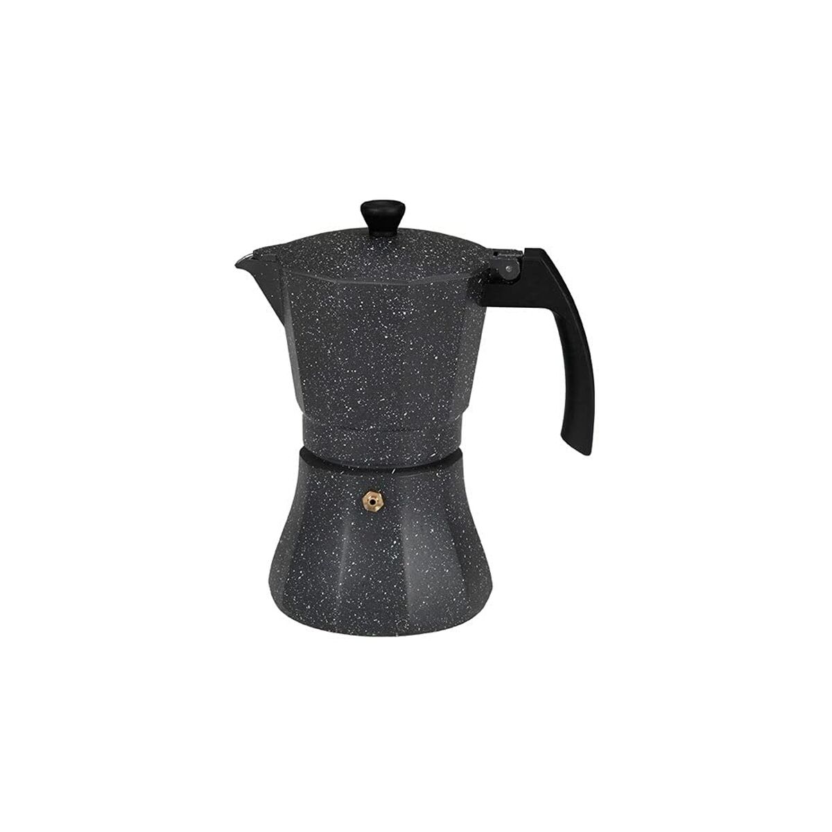 Caffettiera Italiana EDM Nero Alluminio 6 Tazze Induzione 2 S7902338_0