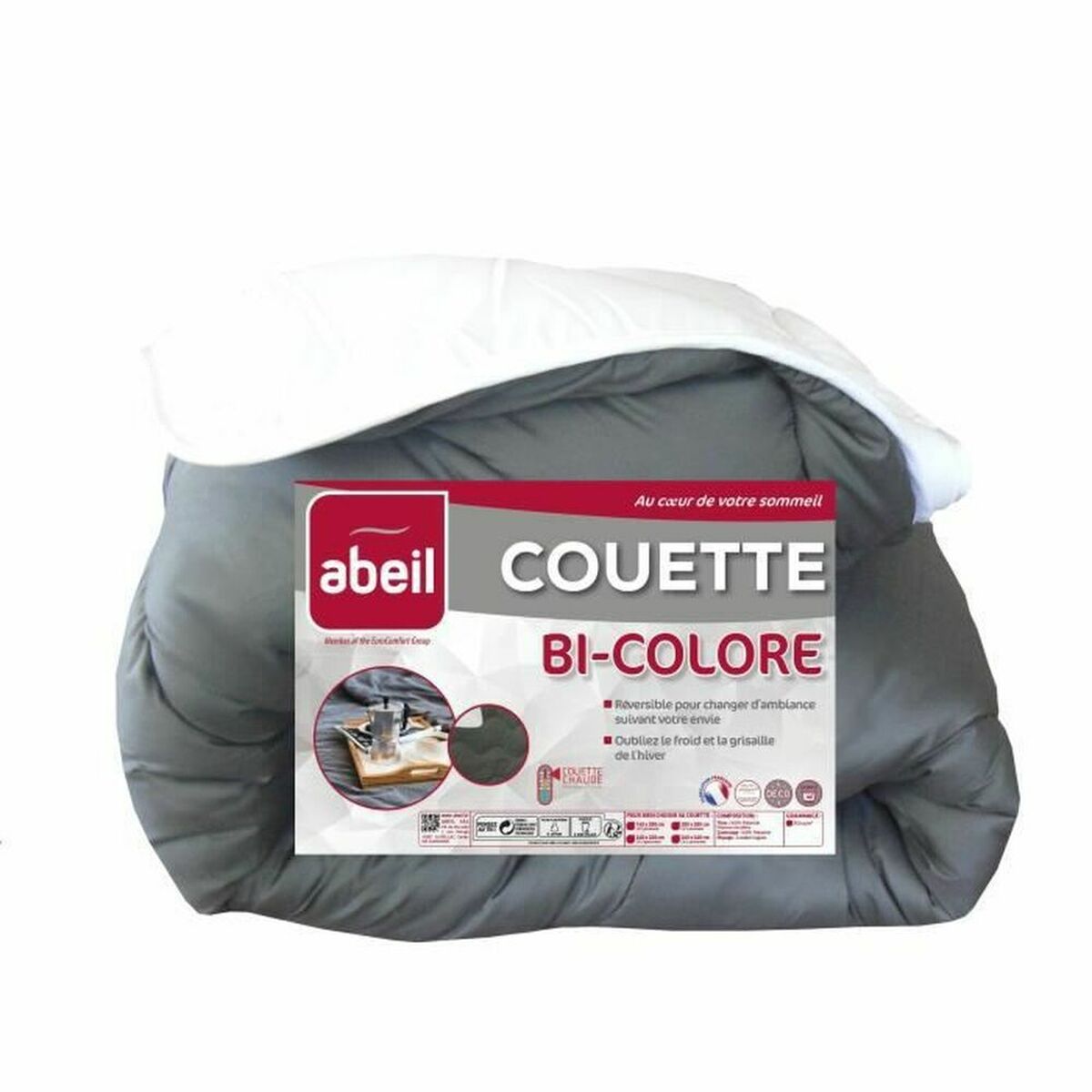 Piumino Abeil Bianco Grigio Bianco/Grigio 350 g/m² 140 x 200 cm 3 S7171290_1