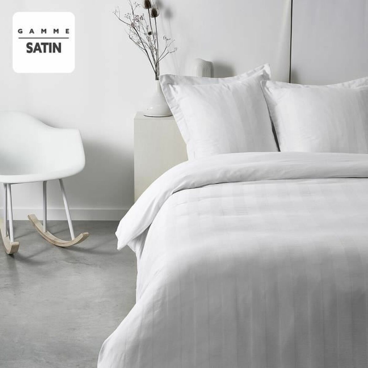 Set di copripiumino TODAY Satin Bianco 240 x 260 cm 260 x 240 cm 3 S7188090_1