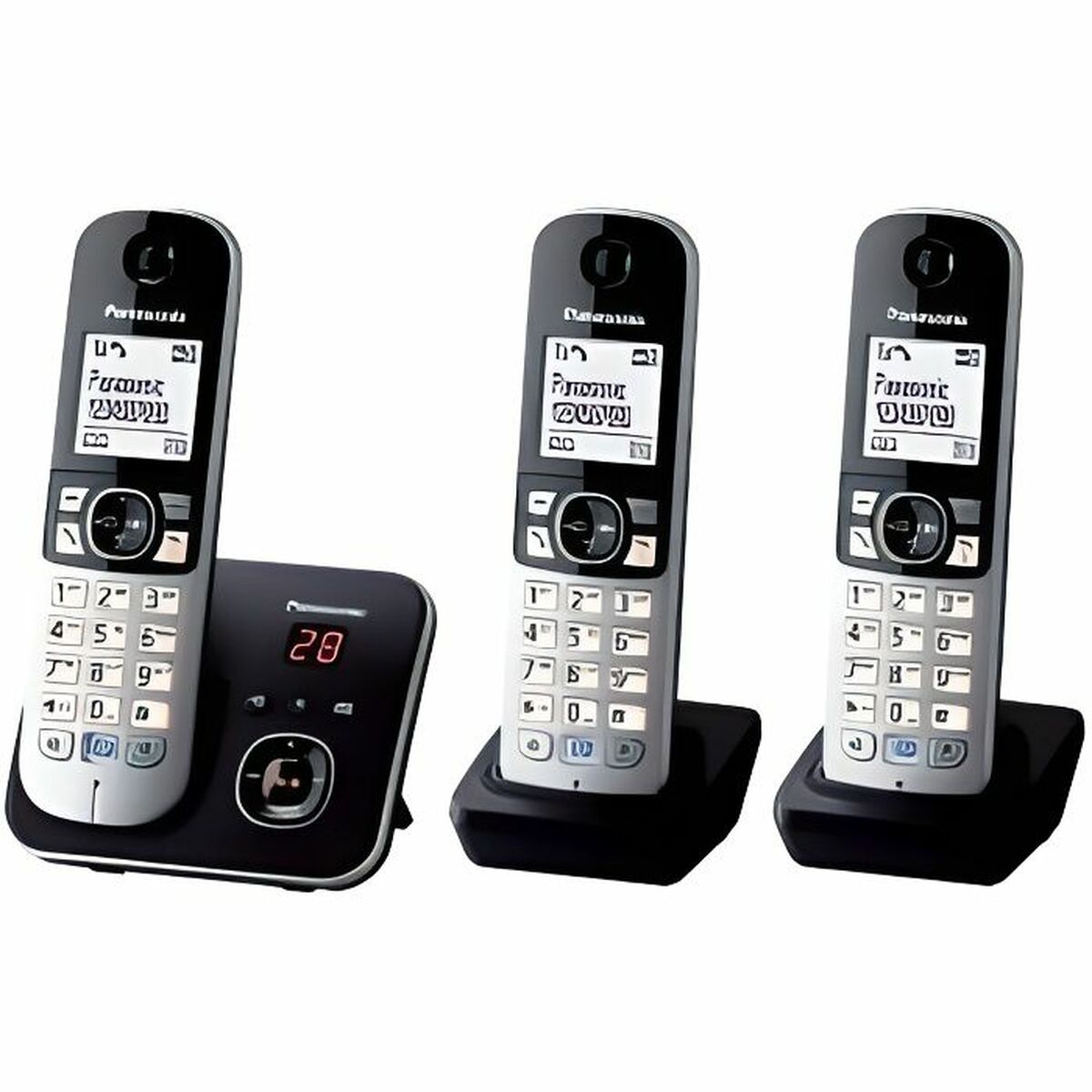 Telefono Senza Fili Panasonic KX-TG6823 Bianco Nero Nero/Argentato 2 S7180795_0