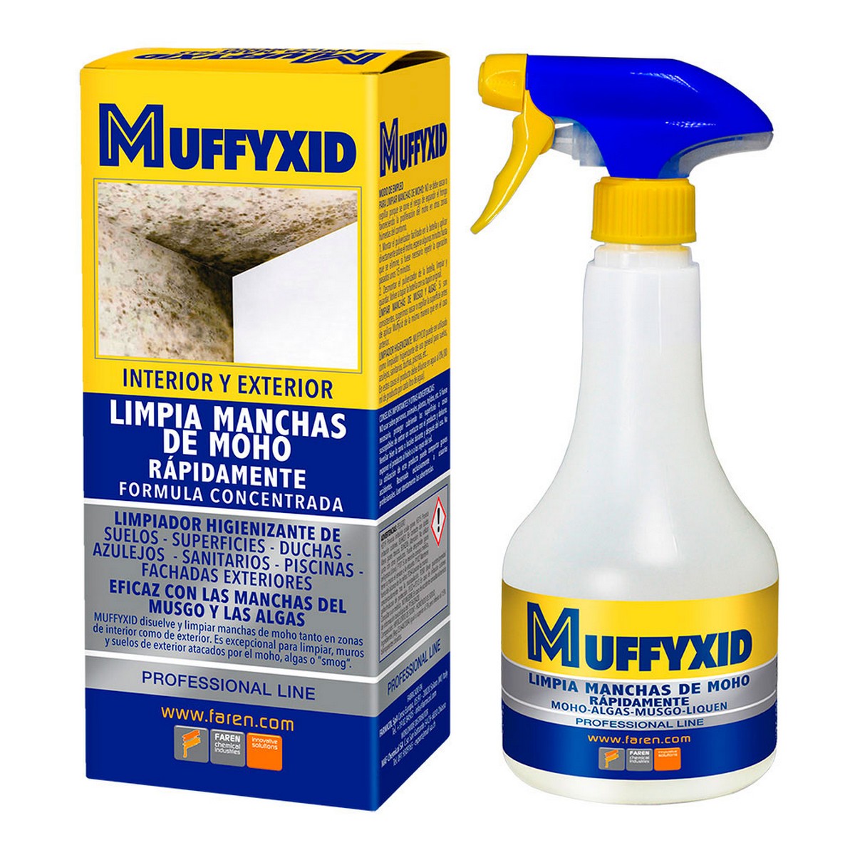 Anti-umidità Faren Muffycid 500 ml Rimozione di muffa Cloro Attivo 2 S7901996_0