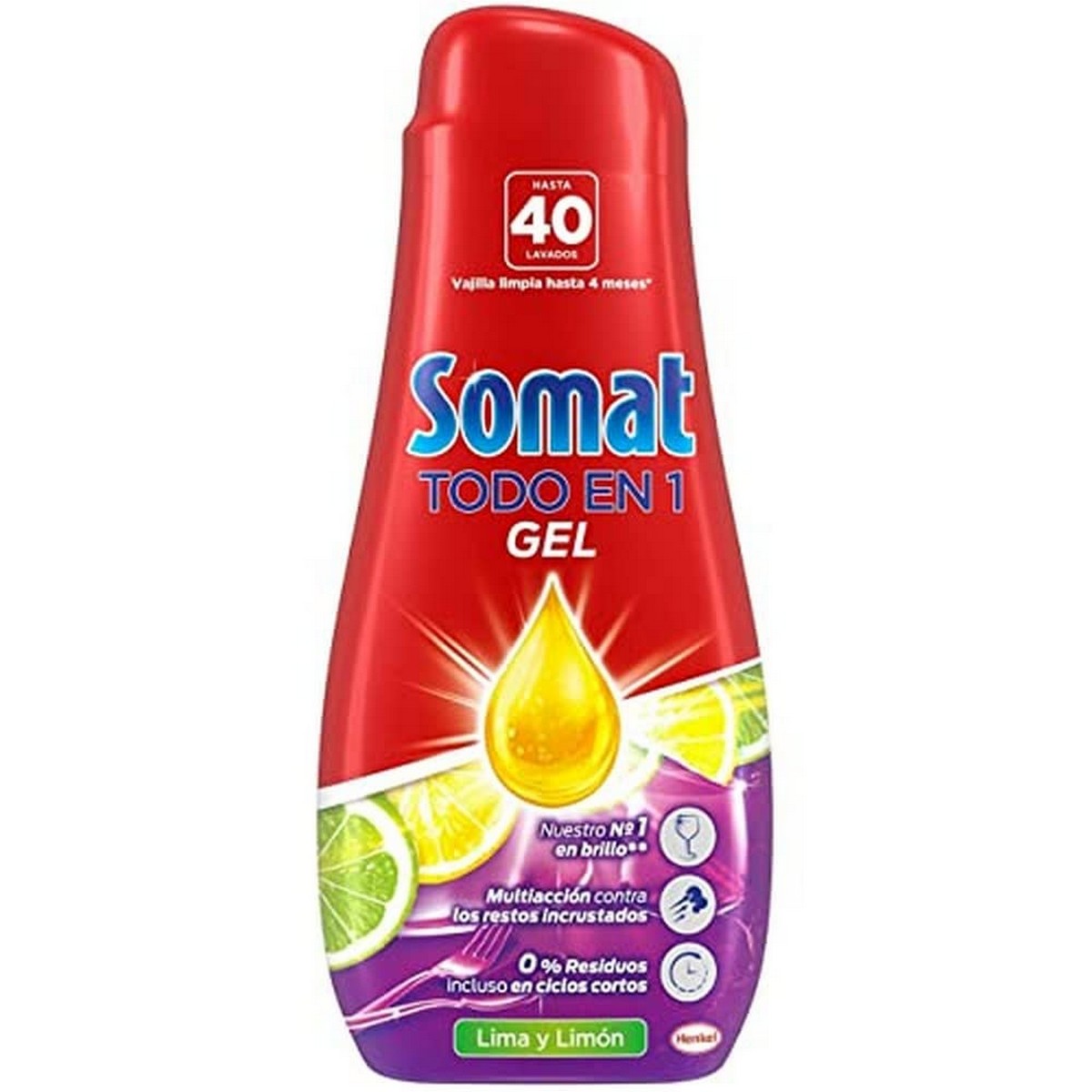 Detersivo Liquido per Stoviglie Somat Limone 720 ml Tutto in uno 40 lavaggi 2 S7912202_0