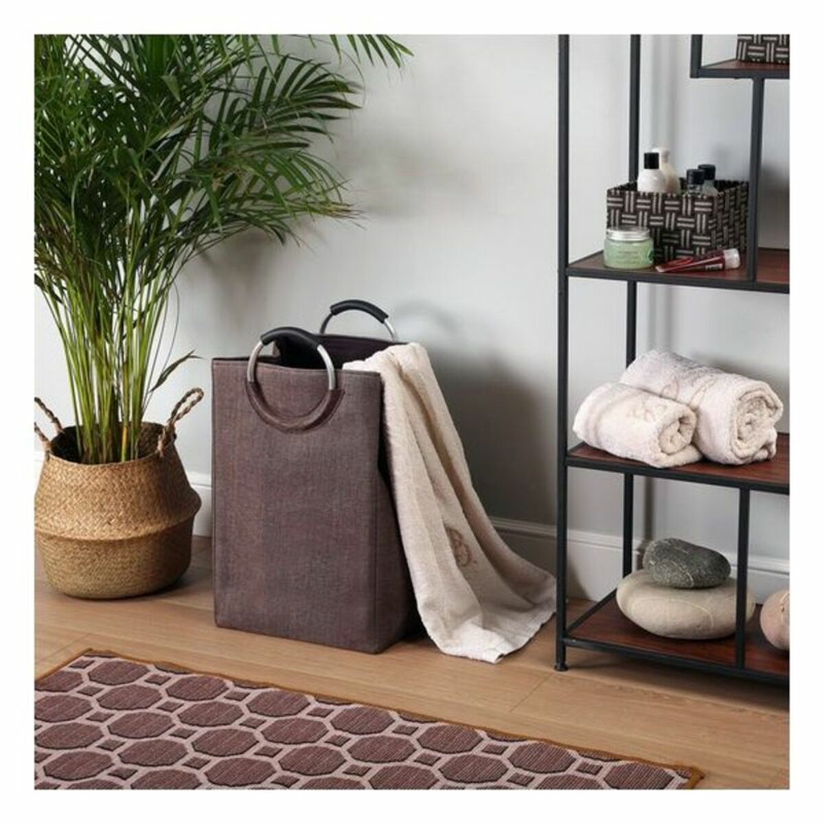 Cesto per i Panni Sporchi Con manici Minimalista 30 x 55 x 36 cm 3 S3403845_1