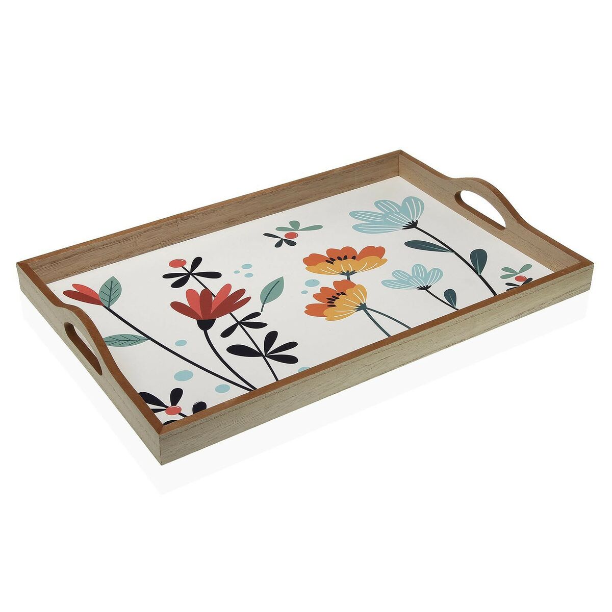 Vassoio Versa Selene Legno MDF 30 x 5 x 45 cm Fiori 2 S3412478_0
