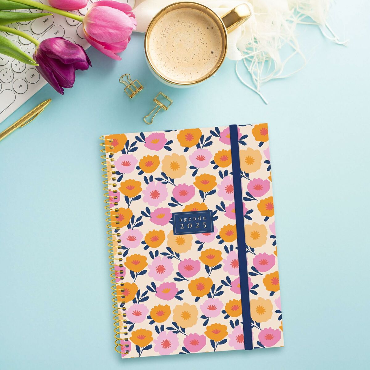 Agenda Finocam DESIGN COLLECTION A5 15,5 x 21,2 cm 2025 Floreale 3 S8437520_1