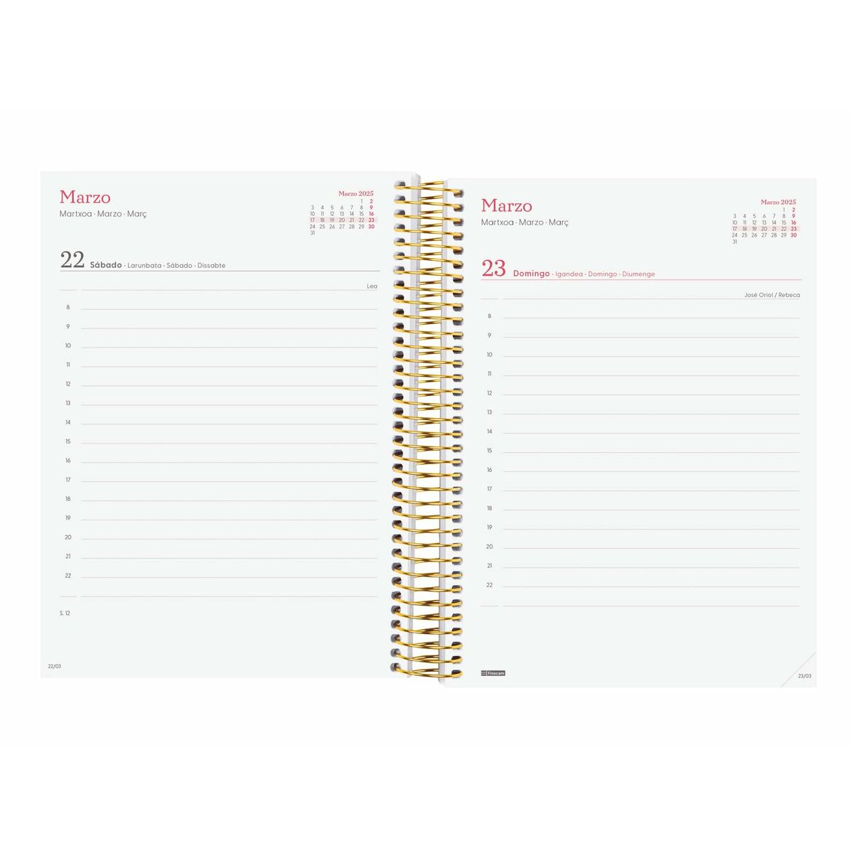 Agenda Finocam DESIGN COLLECTION A5 15,5 x 21,2 cm 2025 Floreale 6 S8437520_4