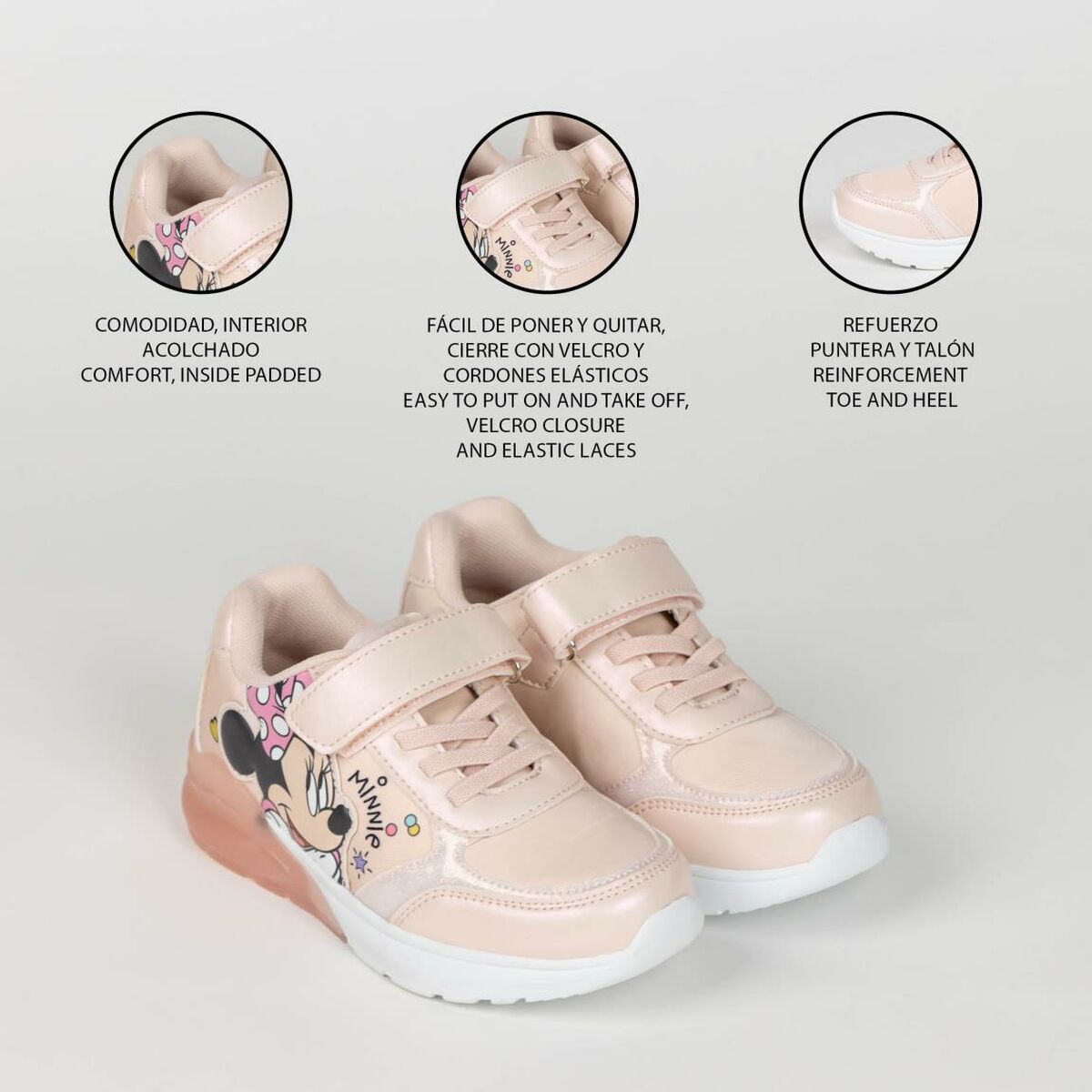 Scarpe Sportive con LED Minnie Mouse Rosa 7 S0738986_5