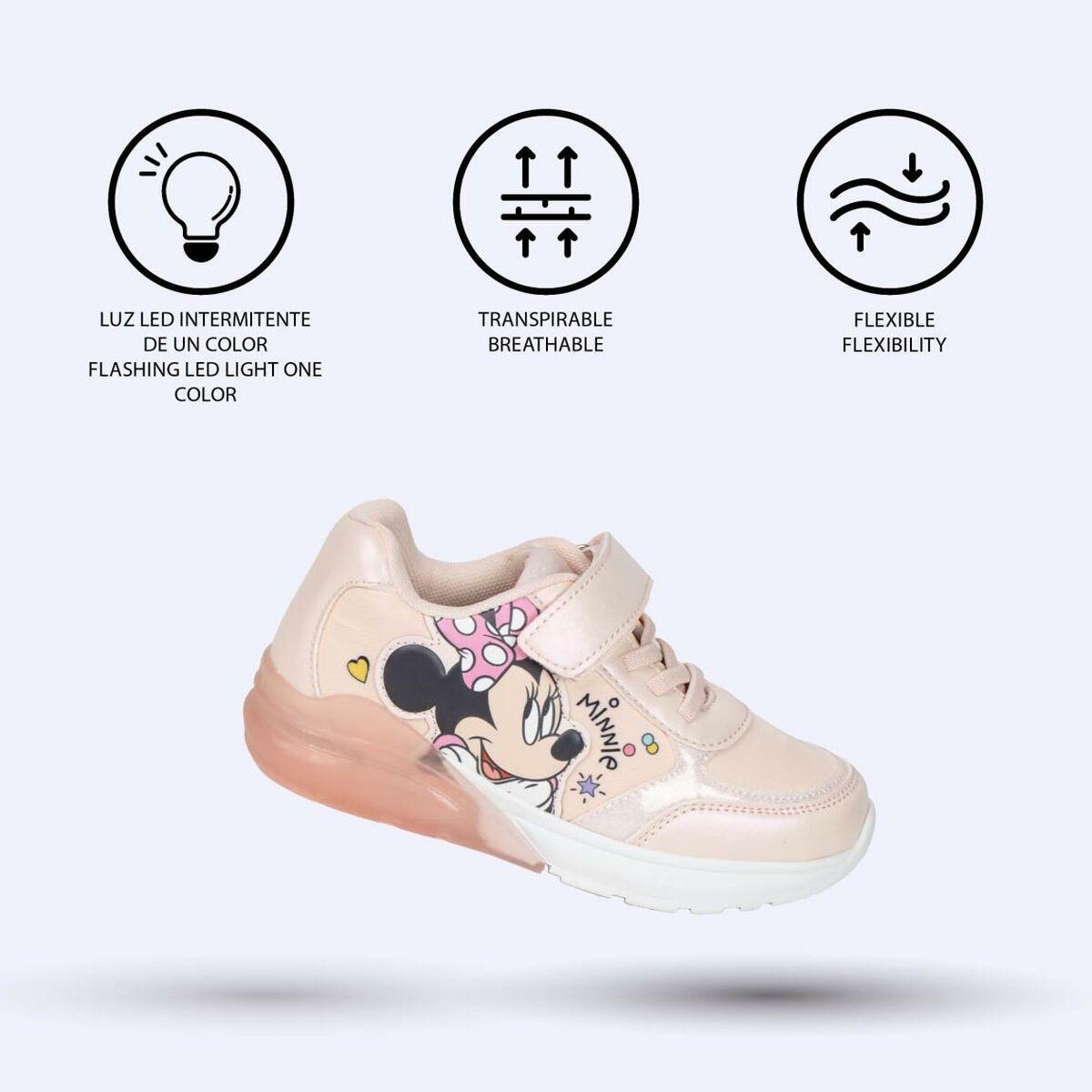 Scarpe Sportive con LED Minnie Mouse Rosa 9 S0738986_7