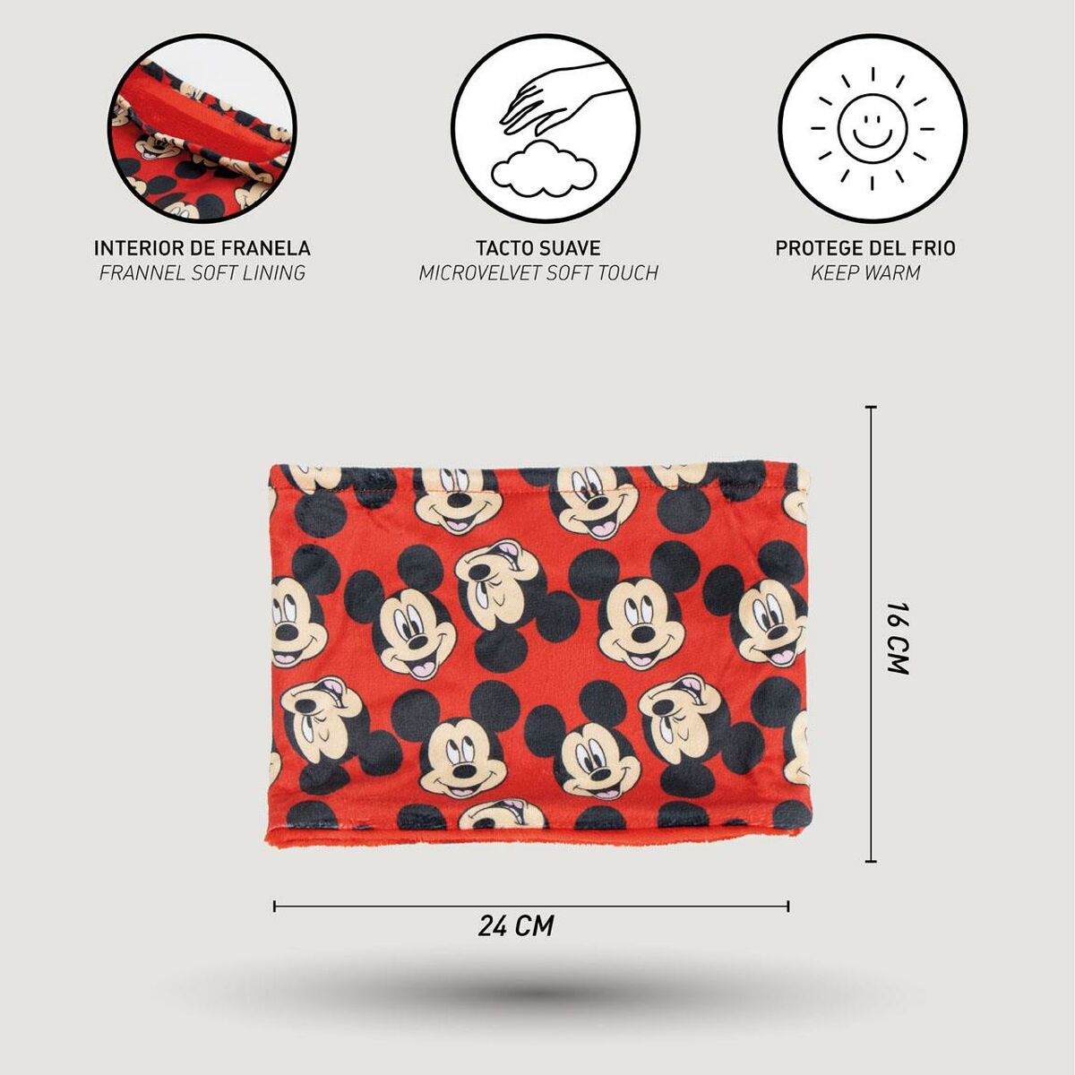 Scaldacollo Mickey Mouse Rosso 5 S0740881_3