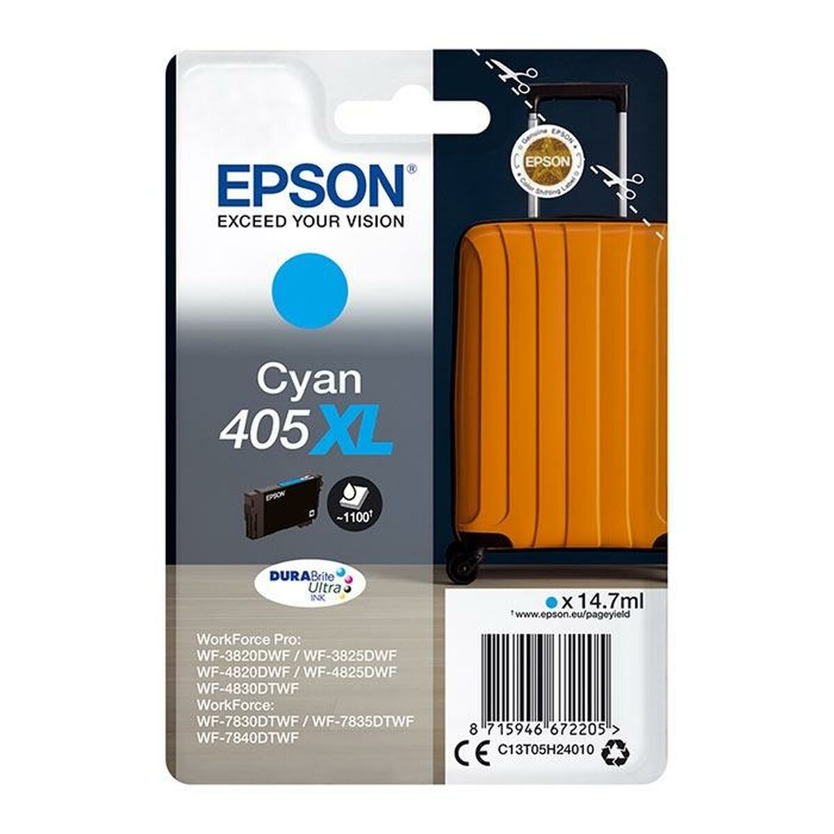 Cartuccia ad Inchiostro Originale Epson 405XL Ciano (8 Unità) 3 S8436863_1