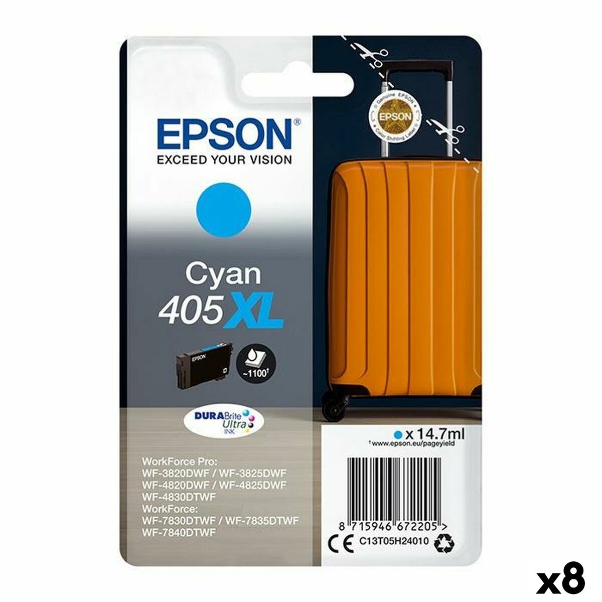 Cartuccia ad Inchiostro Originale Epson 405XL Ciano (8 Unità) 2 S8436863_0