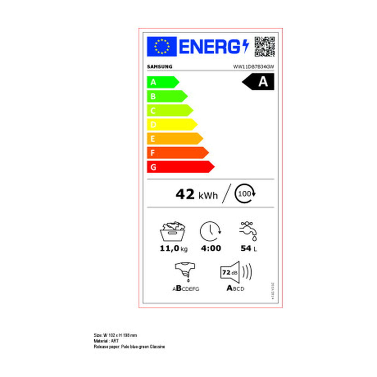 Lavatrice Samsung WW11DB7B34GWU3 60 cm 1400 rpm 11 Kg 3 S0456412_1