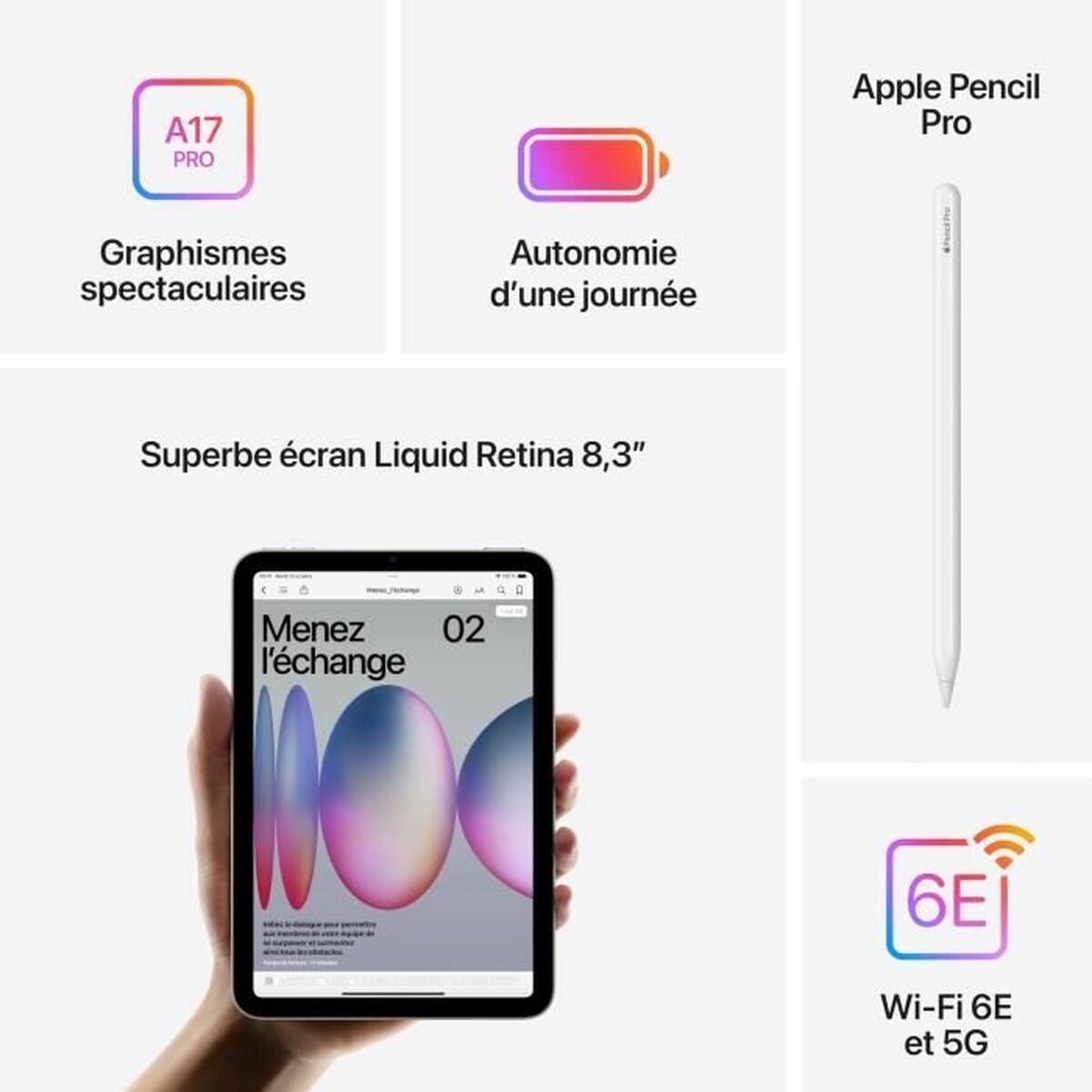 Tablet Apple iPad mini 8,3" 128 GB Porpora 5 S71011057_3