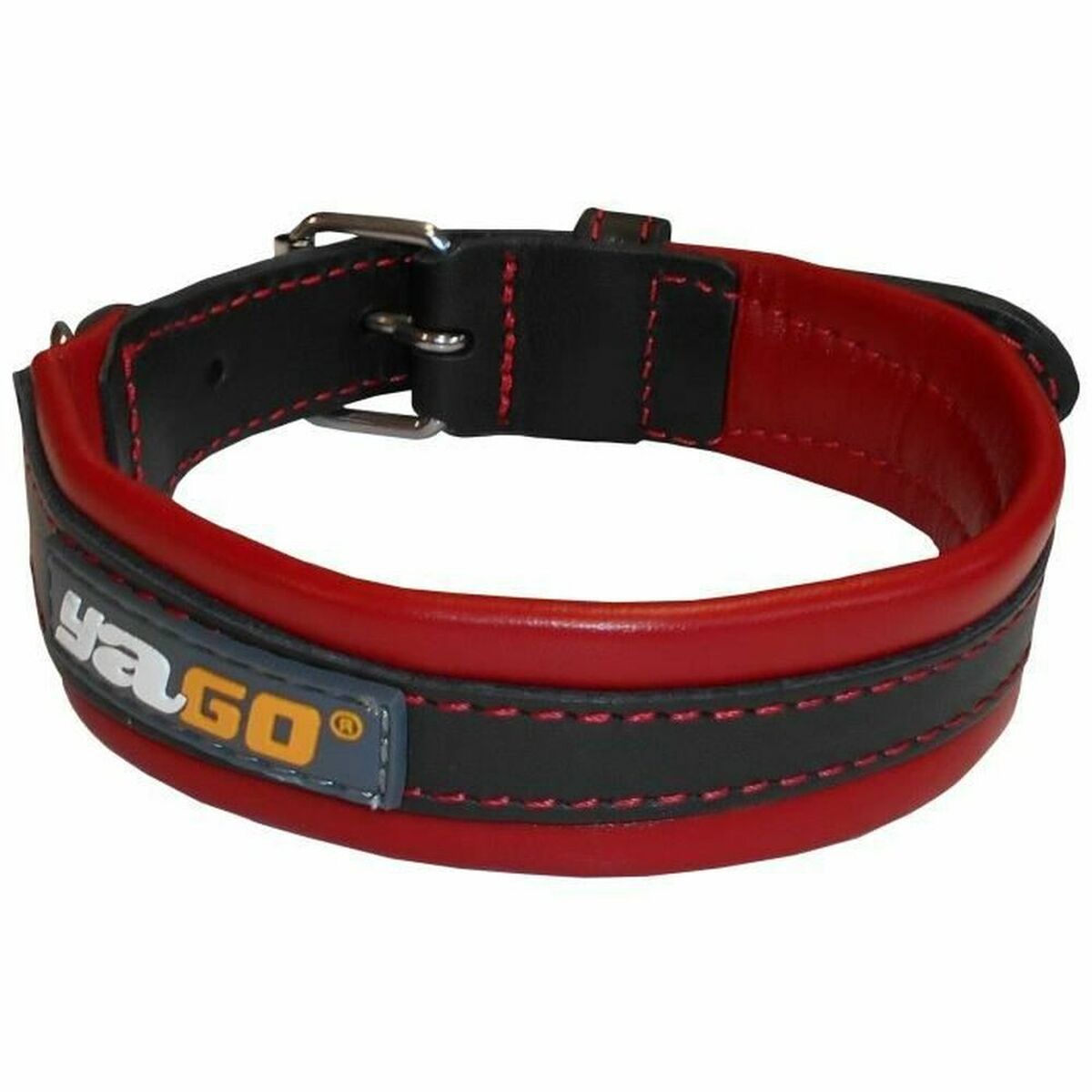Collare per Cani Yago M Nero/Rosso 34-43 cm Rosso/Nero 2 S7139514_0