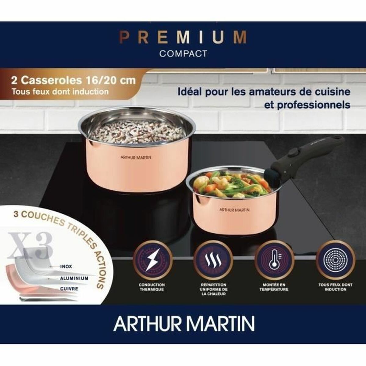 Batteria da Cucina Arthur Martin AM720GT 3 S71002964_1