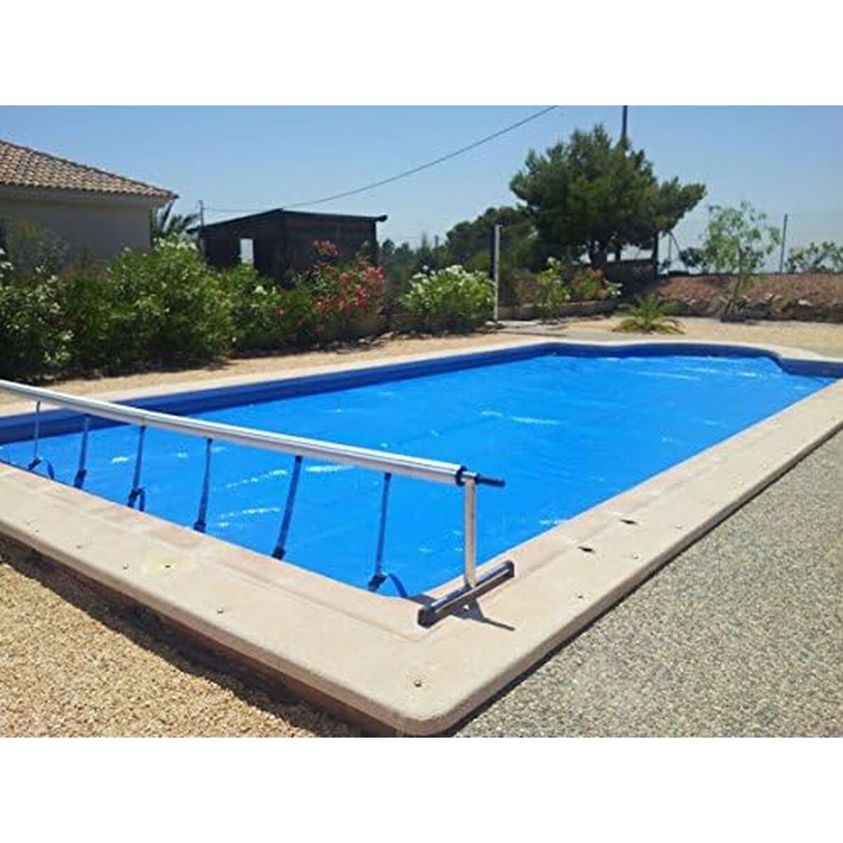 Copertura per piscina Ubbink Azzurro 400 x 610 cm Polietilene 3 S7198445_1