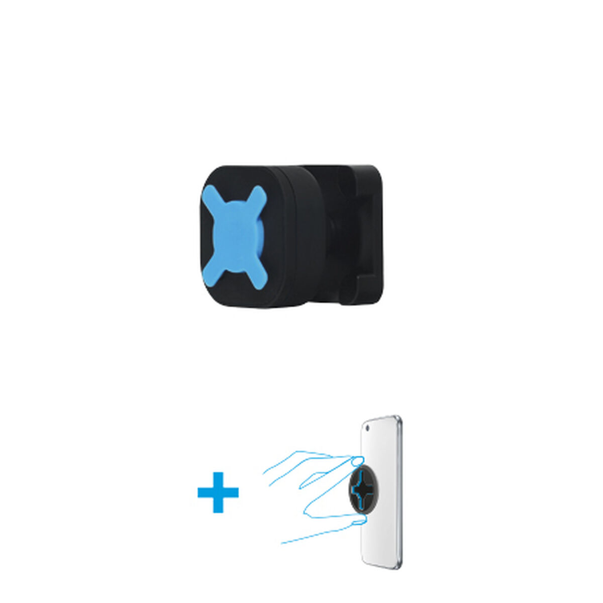 Supporto per cellulari Mobilis 044003 Azzurro Nero ABS Plastica 2 S7707278_0