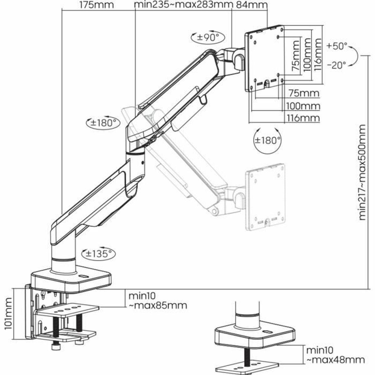 Supporto da Tavolo per Schermo Oplite MT49 7 S7197304_5