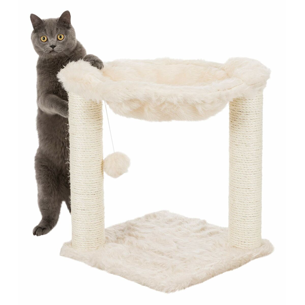 Albero tiragraffi per gatti Trixie Baza Crema Legno Sisal 50 cm 4 S7138597_2
